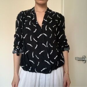 Cotton On Black and White Shooting Star Blouse